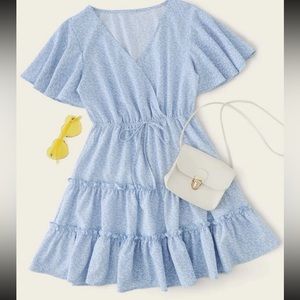 Shein floral blue dress Size Medium